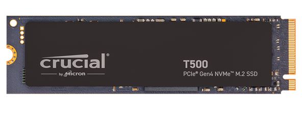 Crucial T500 1TB Gen4 NVMe SSD - 7300/6800 MB/s R/W 600TBW 1440K IOPs 1.5M hrs MTTF Acronis True Image Adobe Creative Cloud ~CT1000P510SSD8 - Image 1