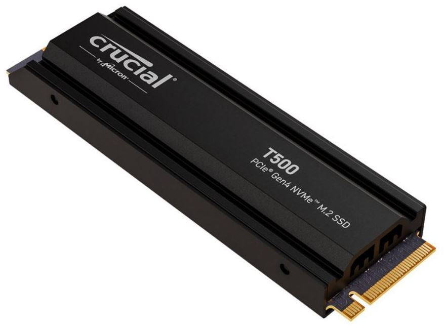 Crucial T500 1TB Gen4 NVMe SSD w Heatsink - 7300/6800 MB/s R/W 600TBW 1440K IOPs 1.5M hrs MTTF DirectStorage Acronis True Image Adobe Creative Cloud - Image 1