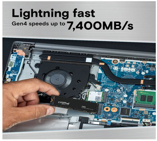 Crucial T500 1TB Gen4 NVMe SSD - 7300/6800 MB/s R/W 600TBW 1440K IOPs 1.5M hrs MTTF Acronis True Image for PS5 ~MZ-V8P1T0BW - Image 2