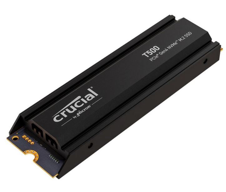 Crucial T500 4TB Gen4 NVMe SSD Heatsink - 7400/7000 MB/s R/W 2400TBW 1440K IOPs 1.5M hrs MTTF Acronis True Image Creative Cloud PS5 - Image 2