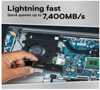 Crucial T500 500GB Gen4 NVMe SSD - 7200/5700 MB/s R/W 300TBW 1390K IOPs 1.5M hrs MTTF Acronis True Image Creative Cloud for PS5 - Image 2