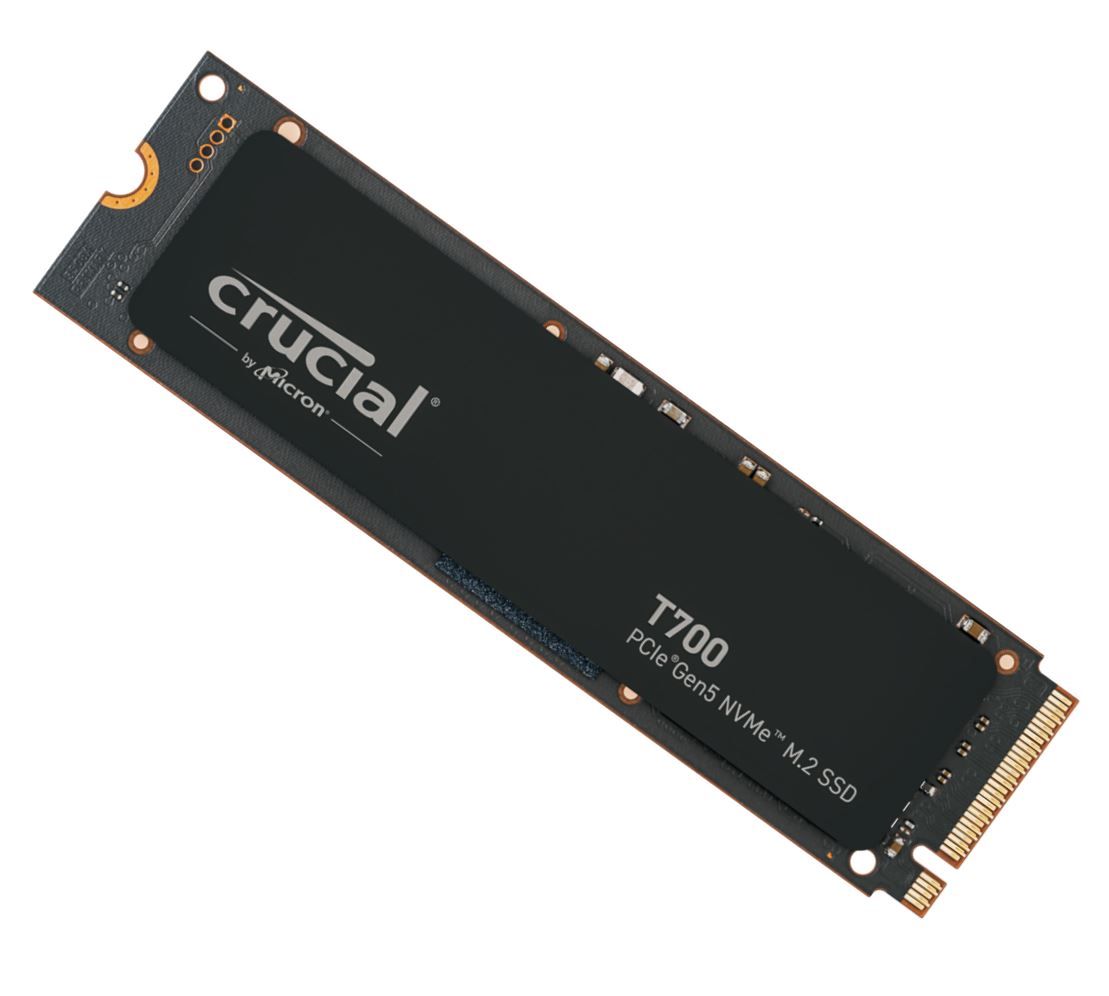 Crucial T700 4TB Gen5 NVMe SSD - 12400/11800MB/s R/W 2400TBW 1500K IOPs 1.5M hrs MTTF with DirectStorage for Intel 13th Gen & AMD Ryzen 7000 - Image 1