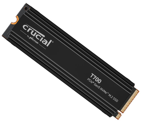 Crucial T700 4TB Gen5 NVMe SSD Heatsink 12400/11800 MB/s R/W 2400TBW 1500K IOPs 1.5M hrs MTTF with DirectStorage Intel 13th Gen & AMD Ryzen 7000 - Image 1