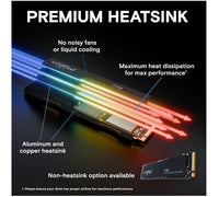 Crucial T705 1TB Gen5 NVMe SSD Heatsink - 13600/10200 MB/s R/W 600TBW 1400K IOPs 1.5M hrs MTTF DirectStorage for Intel 14th Gen & AMD Ryzen 7000 - Image 3