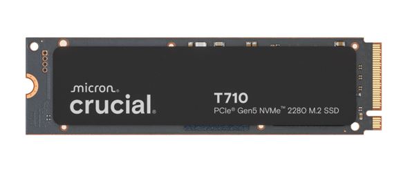 Crucial T710 1TB PCIe Gen5 NVMe 2280 SSD - 14900/13700 MB/s R/W 600TBW 2.2M IOPs 1.5M hrs MTTF with DirectStorage for Intel & AMD 5yrs - Image 1
