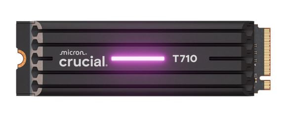 Crucial T710 1TB PCIe Gen5 NVMe 2280 SSD w Heatsink - 14900/13700 MB/s R/W 600TBW 2.2M IOPs 1.5M hrs MTTF with DirectStorage for Intel & AMD 5yrs - Image 1