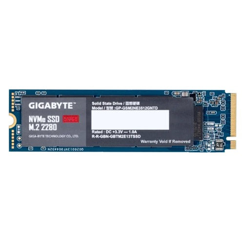 GIGABYTE Gen3 512GB NVMe PCIe 3.0 x4 M.2 2280 SSD, 1900MB/s Read, 1200MB/s Write, 1.5M Hours MTBF, 3-Year Warranty - Image 2