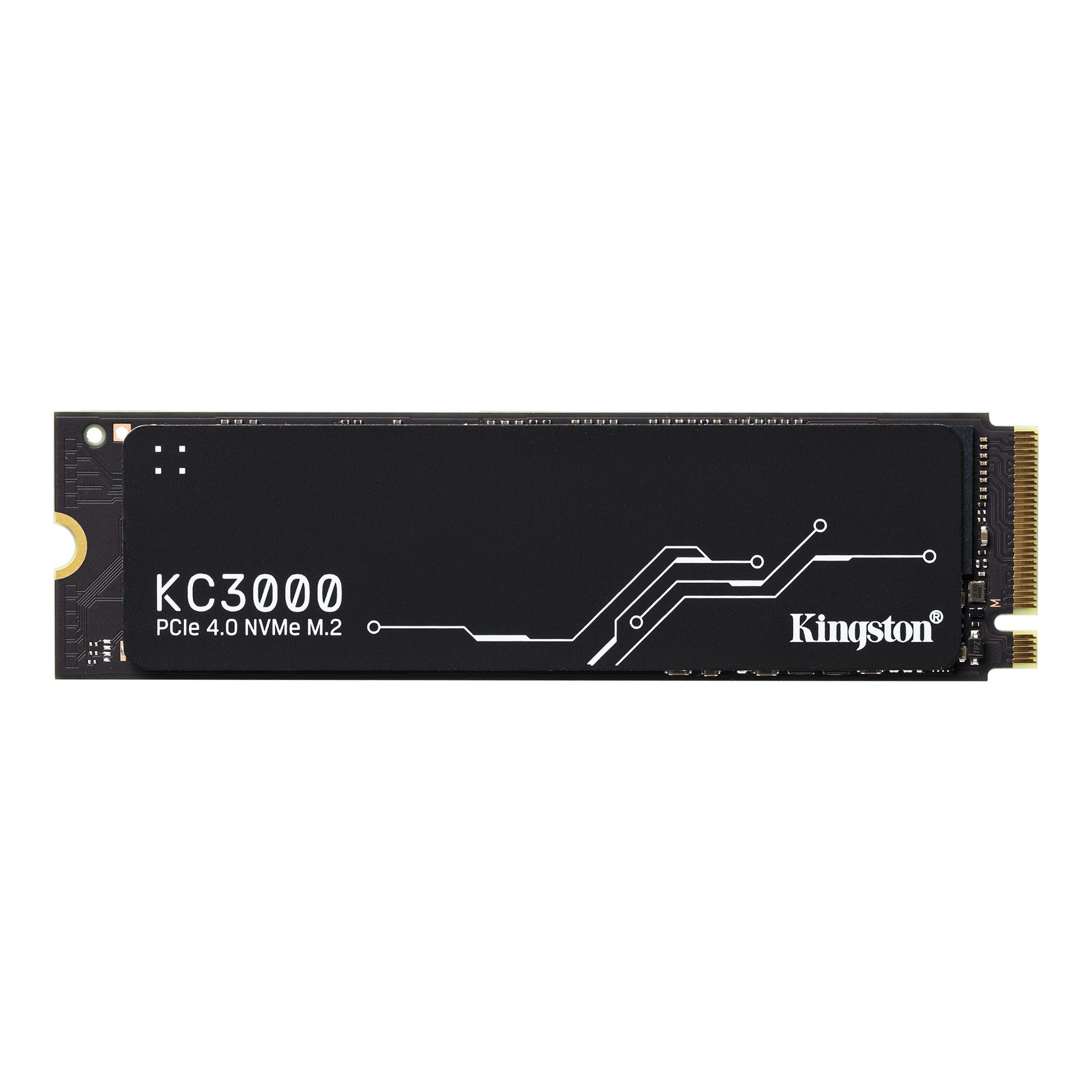 Kingston KC3000 1TB PCle 4.0 NVMe M.2 2280 7,000/6,000MB/s Random 4K 800TBW 3D TLC Phison E18 Low Profile Graphene Aluminium Heat Spreader - Image 1