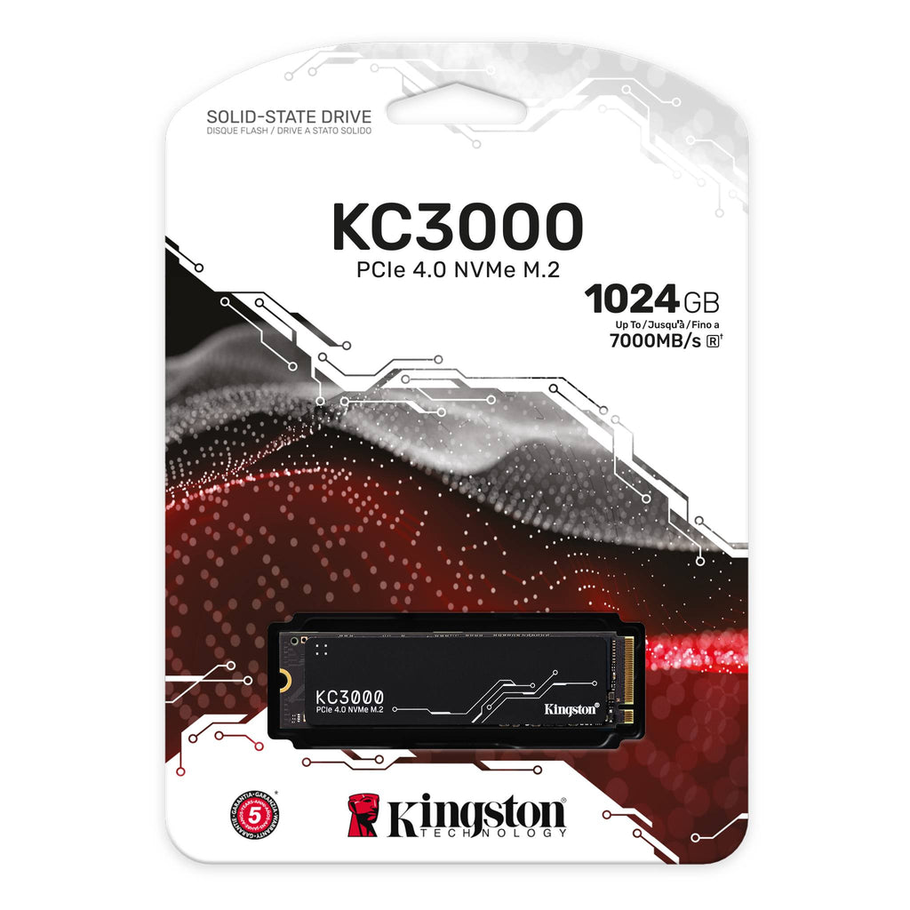 Kingston KC3000 1TB PCle 4.0 NVMe M.2 2280 7,000/6,000MB/s Random 4K 800TBW 3D TLC Phison E18 Low Profile Graphene Aluminium Heat Spreader - Image 2