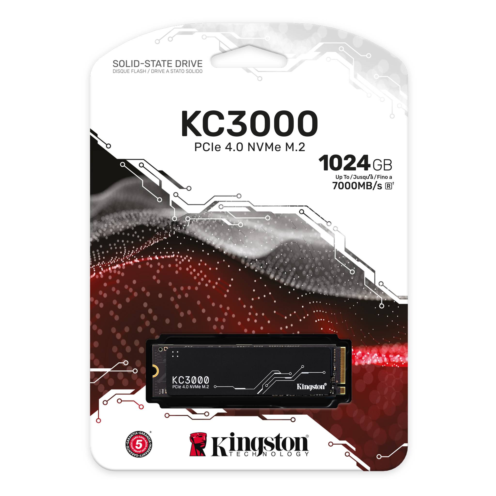 Kingston KC3000 1TB PCle 4.0 NVMe M.2 2280 7,000/6,000MB/s Random 4K 800TBW 3D TLC Phison E18 Low Profile Graphene Aluminium Heat Spreader - Image 2