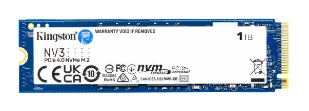 Kingston SNV3S NV3 1TB PCle 4.0x4 NVMe M.2 2280 SSD 6000/4000MB/s compaitible Notebook and SFF 5Y Limited - Image 1