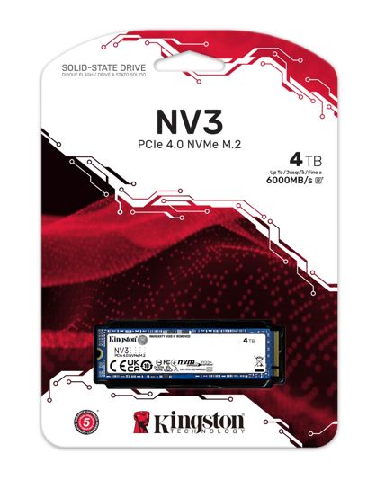 Kingston SNV3S NV3 4TB PCle 4.0x4 NVMe M.2 2280 SSD 6000/5000MB/s 3D HAND compaitible Notebook and SFF 5Y Limited - Image 3