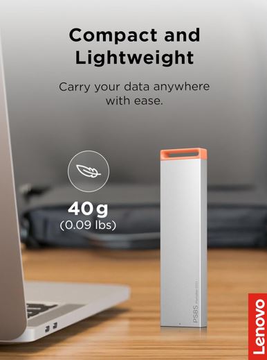 Lenovo PS8S 2TB External Portable SSD ~1050MB/s USB3.2 Gen2 USB-C Stylish Metal Body Lightweight 40g Durable for PC MAC PS4 Xbox Android iPad Pro - Image 3
