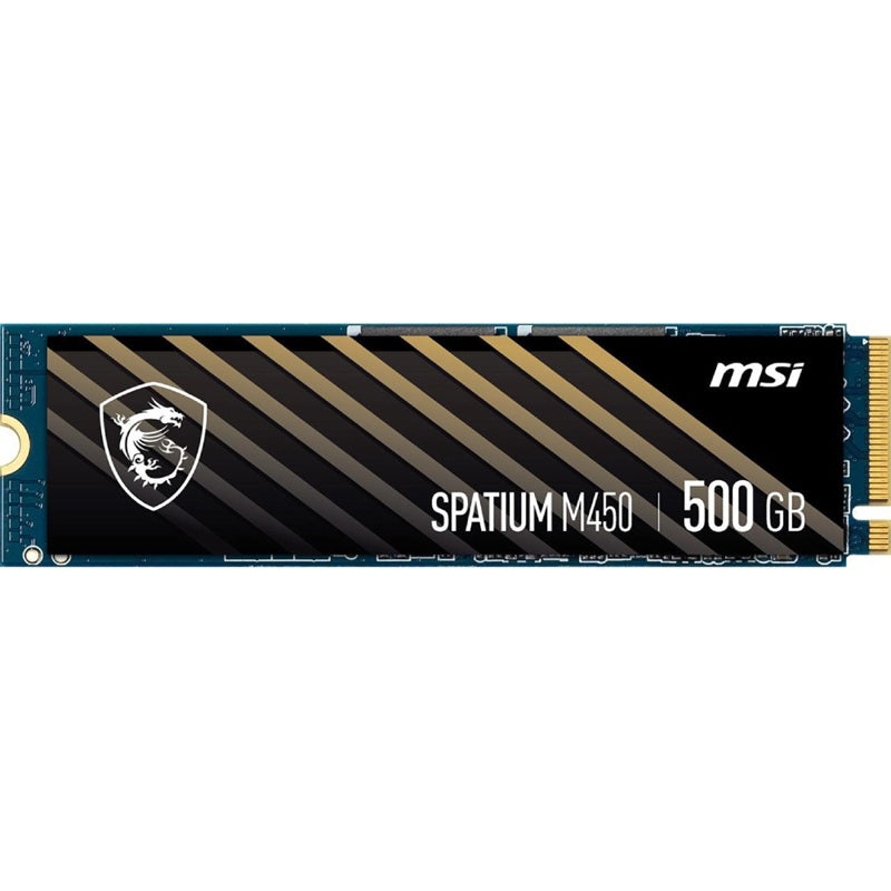 MSI SPATIUM M450 PCIe 4.0 NVMe M.2 500GB, M.2 2280, PCIe Gen4x4 NVMe 1.4, 3D NAND, Phison E19T, 3600/2300 MB/s, 300TBW, 5Y Wty - Image 2