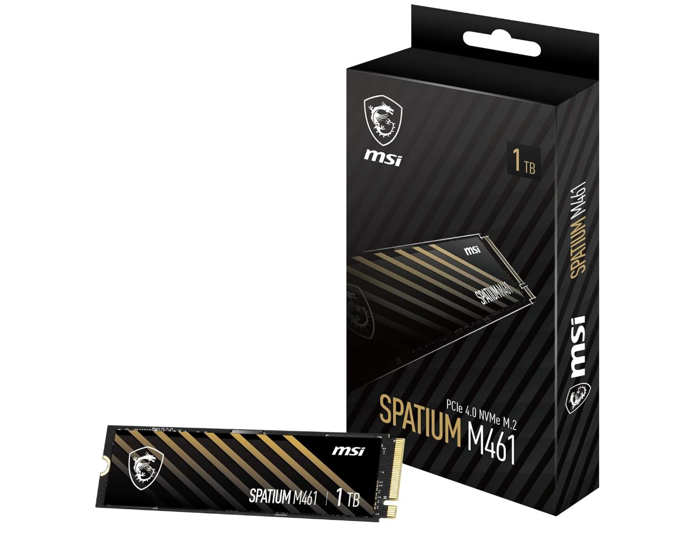 MSI SPATIUM M461 PCIe 4.0 NVMe M.2 1TB Internal SSD PCIe Gen4 NVMe (SPATIUM M461 PCIe 4.0 NVMe M.2 1TB), 5 Year Warranty - Image 3