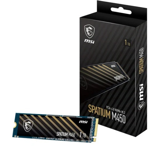 MSI SPATIUM M480 PRO PCIe 4.0 NVMe M.2 1TB SSD, 1GB DDR4, Sequential Read up to 7400MB/s, Sequential Write up to 6000MB/s, 700 TBW, 5 Year Warranty - Image 1