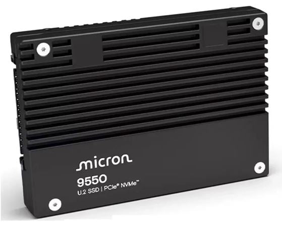 Micron 9550 Pro 7.68TB Gen5 NVMe Enterprise SSD U.2 14,00/10,000 MB/s R/W 3300K/380K IOPS 58,300TBW 1DWPD 2Mhrs MTBF Server Data Centre 5yrs - Image 1