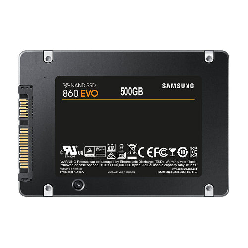 Samsung 860 EVO 500GB 2.5" SATA III 6GB/s SSD 550/520 MB/s 98K/90K IOPS 300TBW 5 Yrs Wty - Image 2