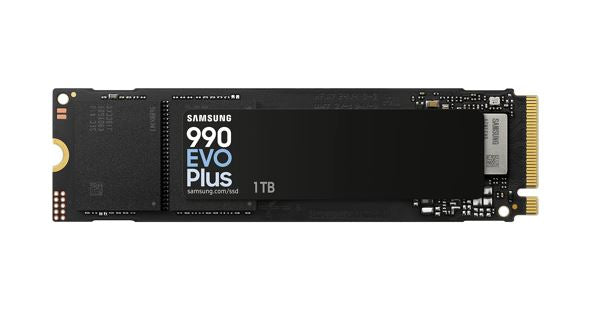 Samsung 990 EVO Plus 1TB PCIe Gen5 NVMe SSD 7150MB/s 6300MB/s R/W 850K/1350K IOPS 600TBW 1.5M hrs V-NAND TLC AES 256-bit Encryption 5yr wty - Image 1