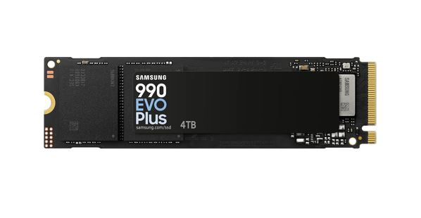 Samsung 990 EVO Plus 4TB PCIe Gen5 NVMe SSD 7250MB/s 6300MB/s R/W 1050K/1400K IOPS 2400TBW 1.5M hrs V-NAND TLC AES 256-bit Encryption 5yr wty - Image 1