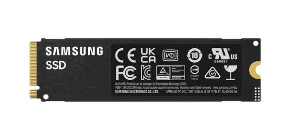 Samsung 990 EVO Plus 4TB PCIe Gen5 NVMe SSD 7250MB/s 6300MB/s R/W 1050K/1400K IOPS 2400TBW 1.5M hrs V-NAND TLC AES 256-bit Encryption 5yr wty