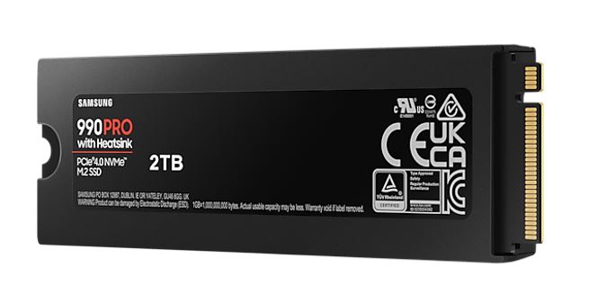 Samsung 990 Pro 2TB with Heatsink Gen4 NVMe SSD 7450MB/s 6900MB/s R/W 1550K/1200K IOPS 1200TBW 1.5M Hrs MTBF for PS5 5yrs Wty - Image 4