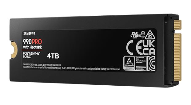 Samsung 990 Pro 4TB with Heatsink Gen4 NVMe SSD 7450MB/s 6900MB/s R/W 1600K/1550K IOPS 2400TBW 1.5M Hrs MTBF for PS5 5yrs Wty - Image 4