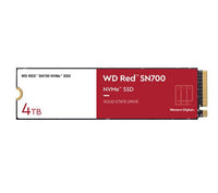 Western Digital WD Red SN700 4TB NVMe NAS SSD 3400MB/s 3100MB/s R/W 5100TBW 550K/520K IOPS M.2 Gen3x4 1.75M hrs MTBF 5yrs wty - Image 1