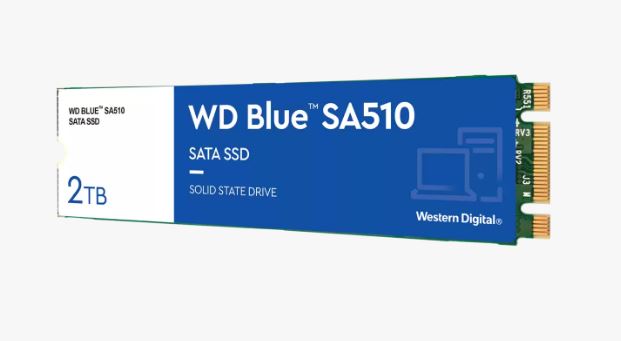 Western Digital WDS200T3B0B  WD Blue SA510 SATA SSD   2TB  M.2 2280   5-Year Limited Warranty - Image 1