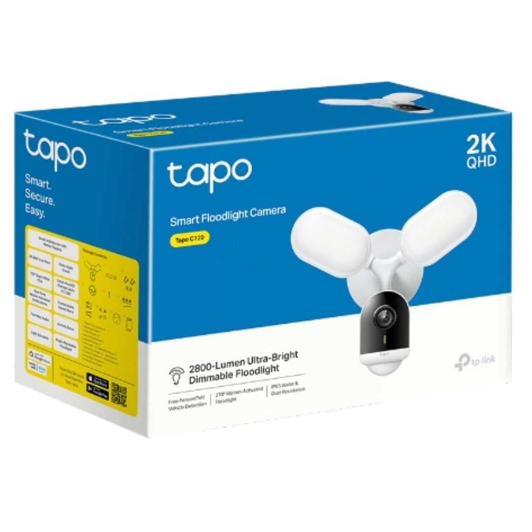 TP-Link Tapo C720 Tapo Smart Floodlight Camera 2K QHD 2800-Lumen Ultra-Bright Floodlight - Image 1