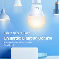 TP-Link Tapo L510E Smart Light Bulb Edison Fitting, Dimmable, No Hub Required, Voice Control, Schedule & Timer 2700K 8.7W 2.4 GHz 802. - Image 2