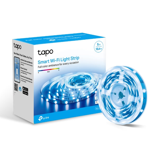TP-Link Tapo L900-5 Smart Wi-Fi Light Strip, Flexible Length, 3M Adhesive, Energy Saving, Voice Control, No Hub Required, 5000×10×1.6 mm - Image 1