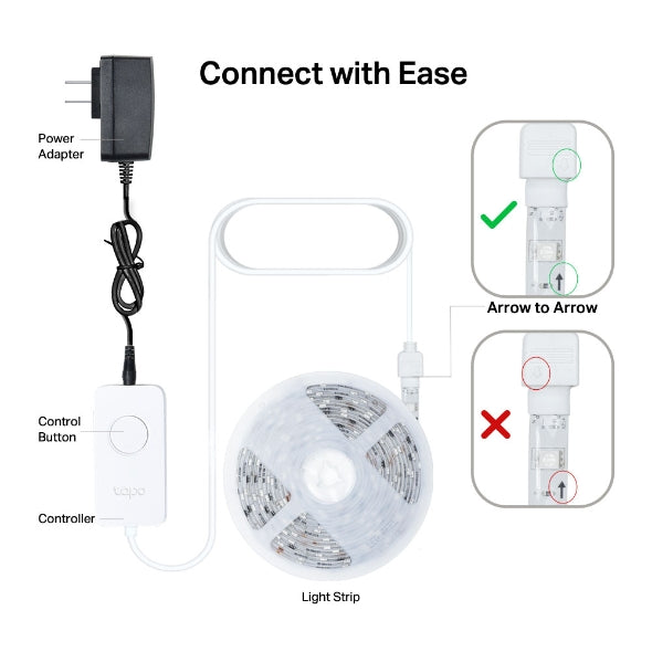 TP-Link Tapo L920-5 Smart Wi-Fi Light Strip, Multicolor, Pu Coating For External Protection, Voice Control, 50 Colour Zones, No Hub Required, 5000×10× - Image 3