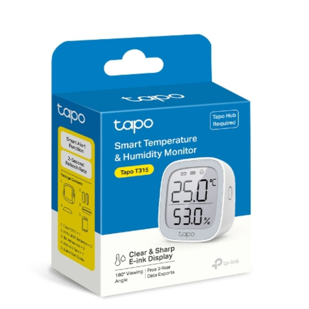 TP-Link Tapo Smart Temperature & Humidity Monitor, Real-Time & Accurate, E-ink Display, Free Data Storage & Visual Graphs, - Image 1