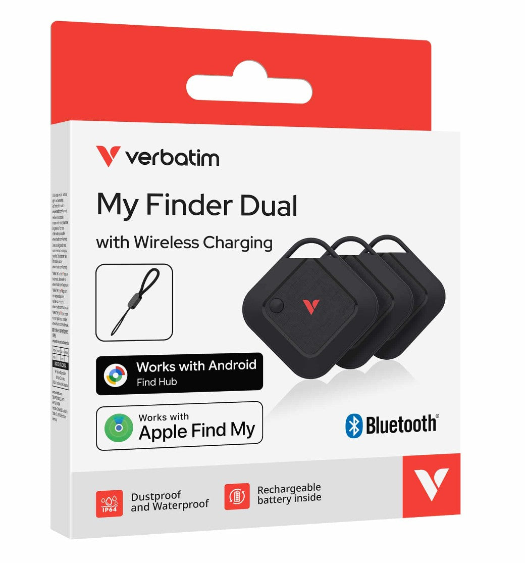 Verbatim My Finder Dual Channel Wireless Charging 3 Pack - Black - Image 1