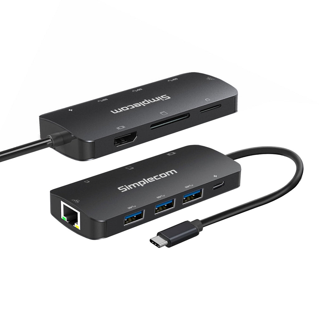 (LS)Simplecom CHT580 USB-C SuperSpeed 8-in-1 Multiport Hub Adapter HDMI 2.0 Docking Station - Image 3