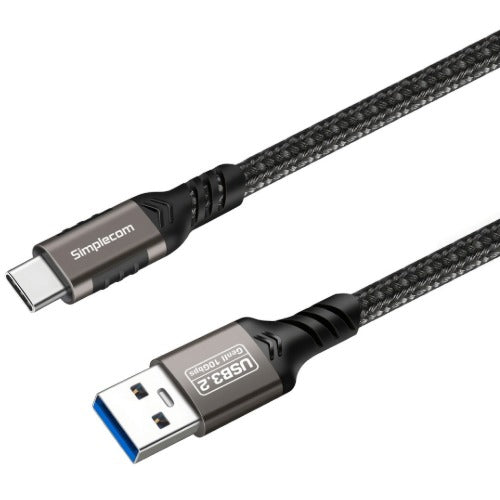 Simplecom CAU510 USB-A to USB-C Data and Charging Cable USB 3.2 Gen2 10Gbps 1M - Image 1