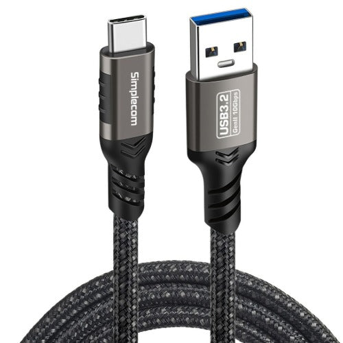 Simplecom CAU520 USB-A to USB-C Data and Charging Cable USB 3.2 Gen2 10Gbps 2M - Image 2