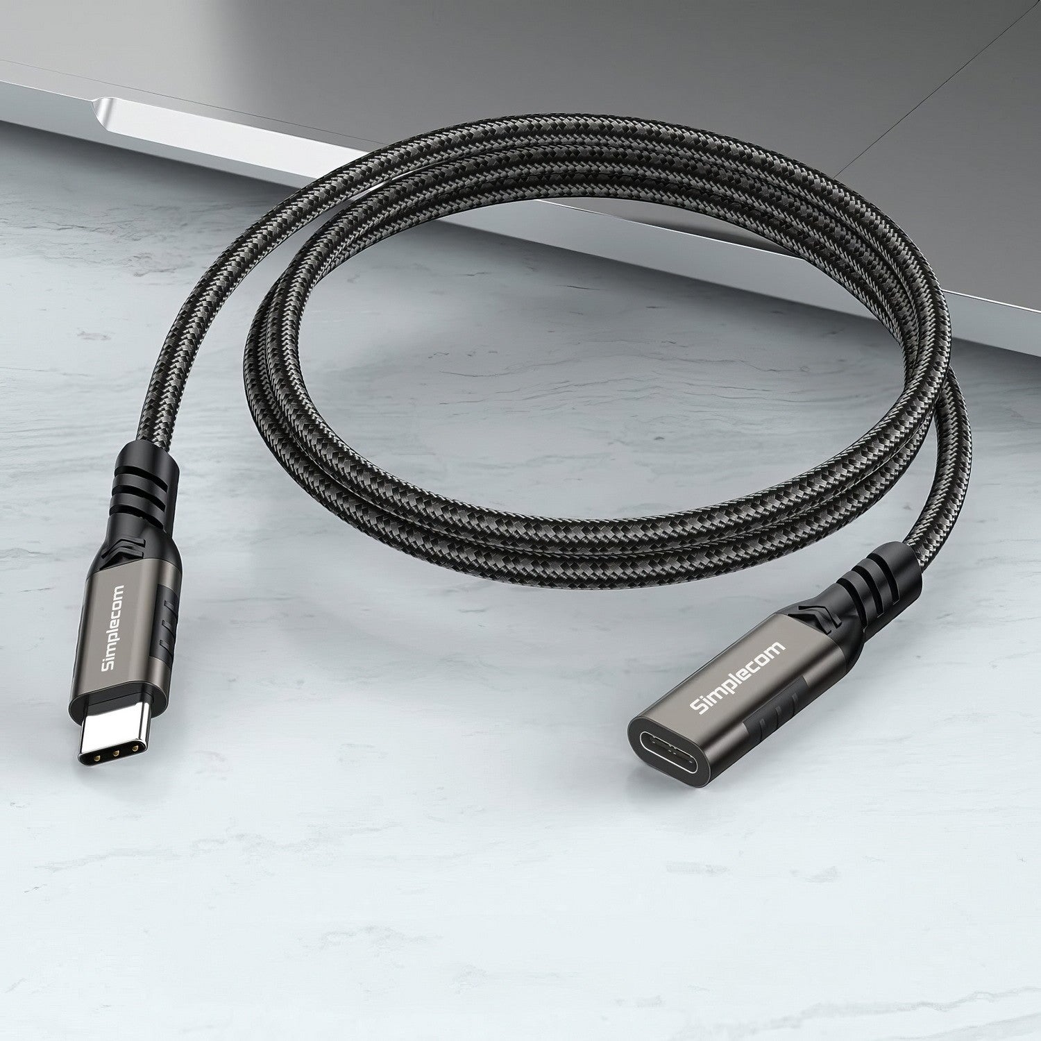 Simplecom CAU605 USB-C Male to Female Extension Cable USB 3.2 Gen2 PD 100W 20Gbps 0.5M - Image 3