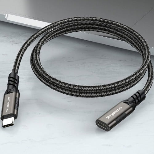 Simplecom CAU610 USB-C Male to Female Extension Cable USB 3.2 Gen2 PD 100W 20Gbps 1M - Image 4