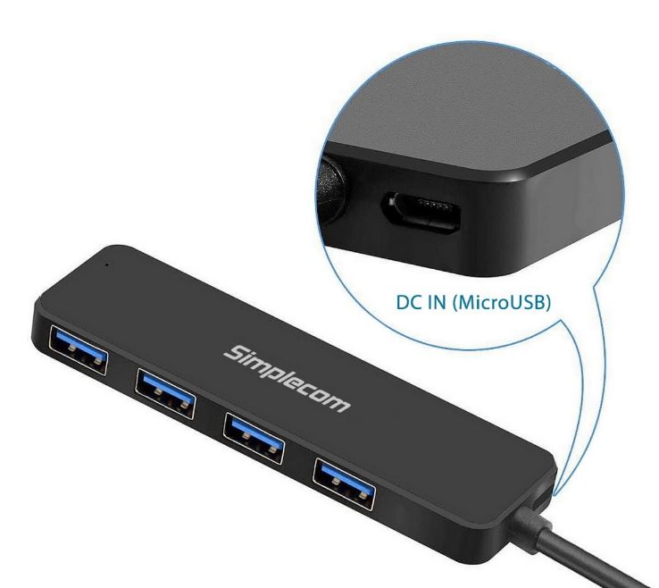 (LS)Simplecom CH340 Compact USB-C to 4 Port USB-A Hub USB 3.2 Gen1 - Image 4