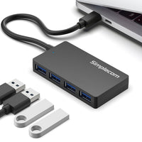 Simplecom CH350 SuperSpeed USB-C to 4xtUSB-A Hub USB 3.2 Gen1, 5Gbps, plug & play, bus-powered, ABS, 76×41×11mm, 35g, 15cm cable, Win/macOS compatibe - Image 3