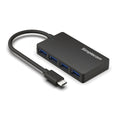 Simplecom CH350 SuperSpeed USB-C to 4xtUSB-A Hub USB 3.2 Gen1, 5Gbps, plug & play, bus-powered, ABS, 76×41×11mm, 35g, 15cm cable, Win/macOS compatibe - Image 1