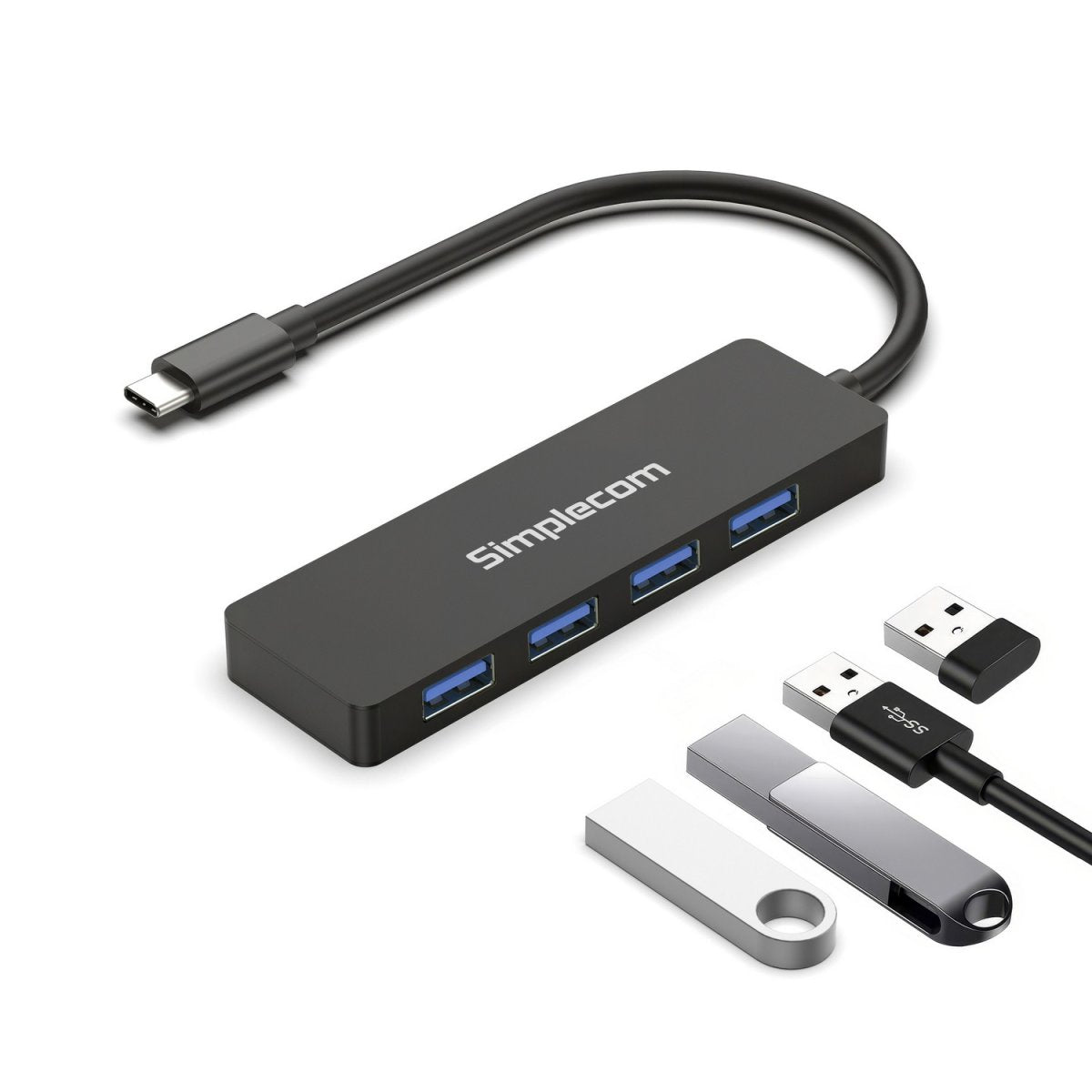 Simplecom CH360 SuperSpeed USB-C to 4-Port USB-A Hub USB 3.2 Gen1 - Image 2