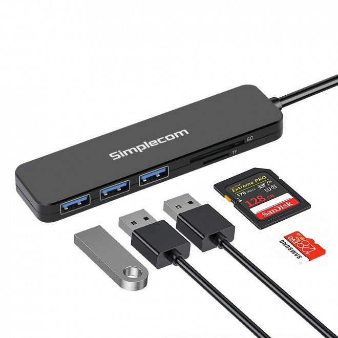 (LS)Simplecom CH365 SuperSpeed 3 Port USB 3.0 (USB 3.2 Gen 1) Hub with SD MicroSD Card Reader - Image 3