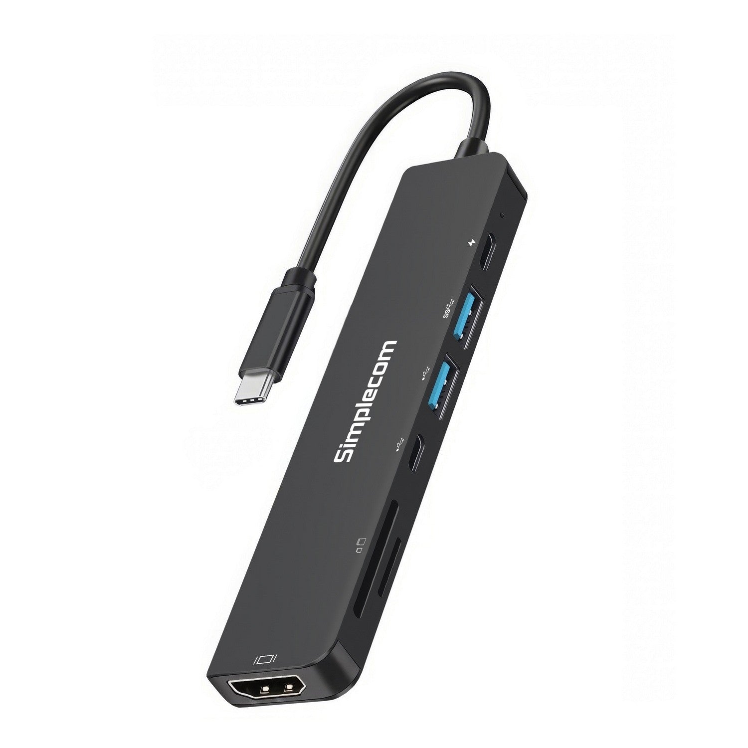 Simplecom CH547 USB-C 7-in-1 Multiport Adapter USB Hub HDMI Card Reader PD - Image 3