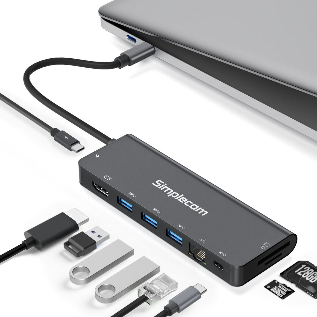 Simplecom CHN590 USB-C SuperSpeed 9-in-1 Multiport Docking Station - Image 2