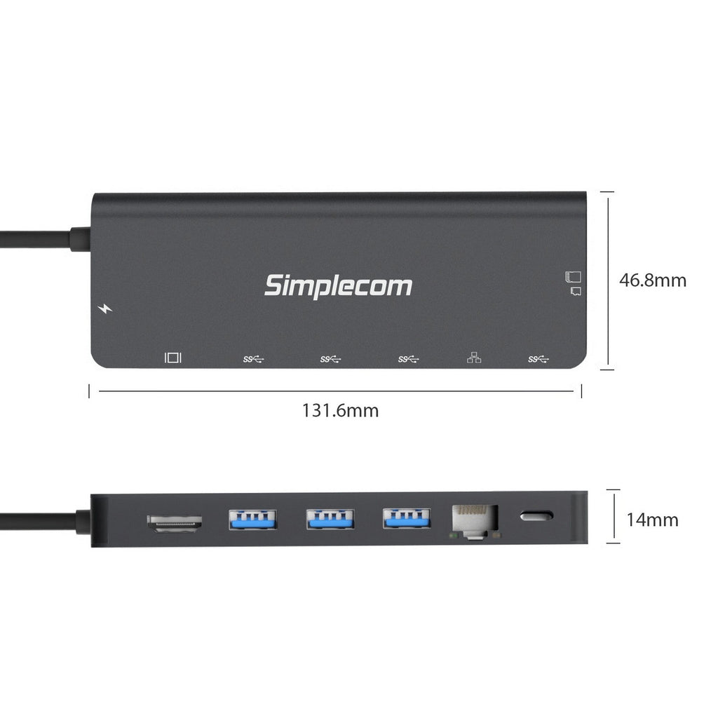 Simplecom CHN590 USB-C SuperSpeed 9-in-1 Multiport Docking Station - Image 4