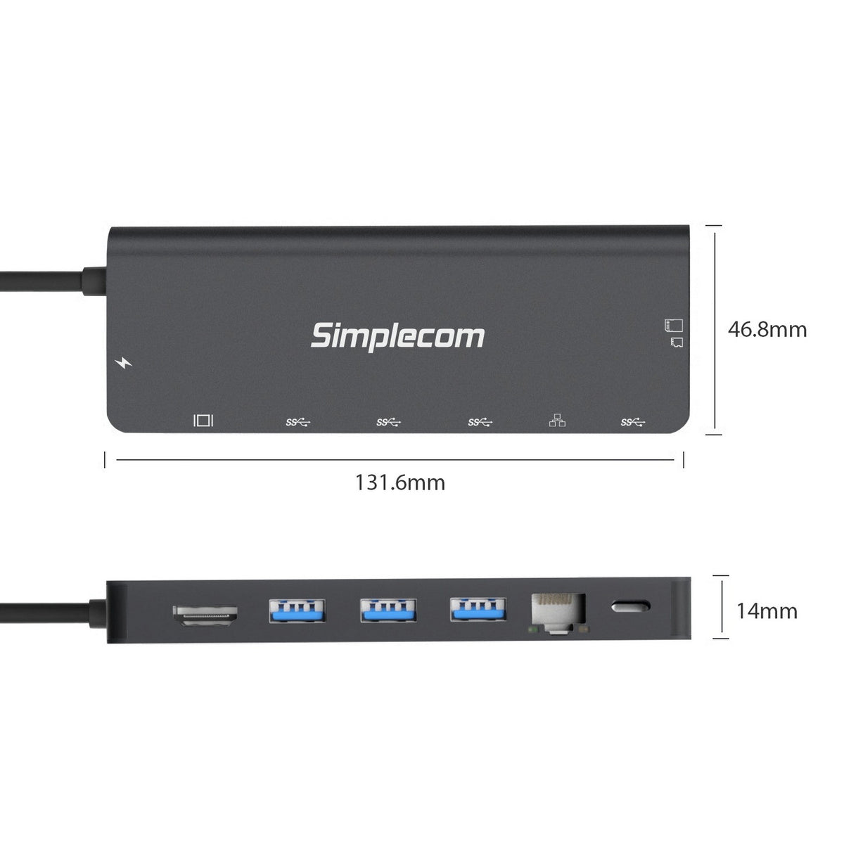 Simplecom CHN590 USB-C SuperSpeed 9-in-1 Multiport Docking Station - Image 4