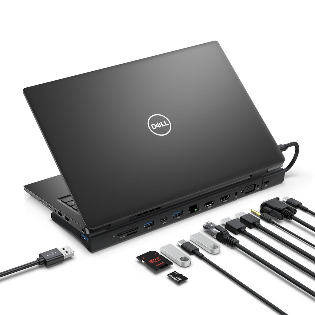 Simplecom CHN622 USB-C 12-in-1 Multiport Docking Station Laptop Stand Dual HDMI + VGA Triple Display Gigabit LAN - Image 4